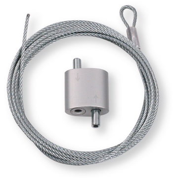 Cable con bucle ( 5 m / Ø1,5 mm /32 Kg ) y brida de bloqueo